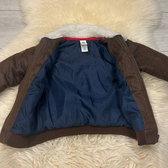 Little Me Aviator Coat Jacket in Brown in Size 2T - Picture 6 of 7